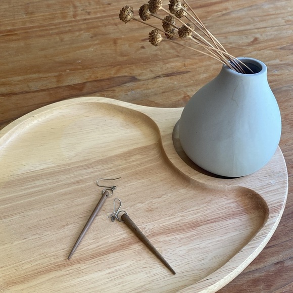 Wood earrings - Picture 2 of 7